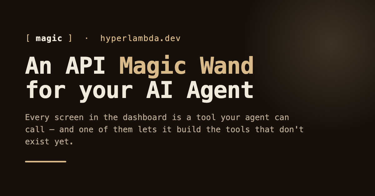 An API Magic Wand for your AI Agent