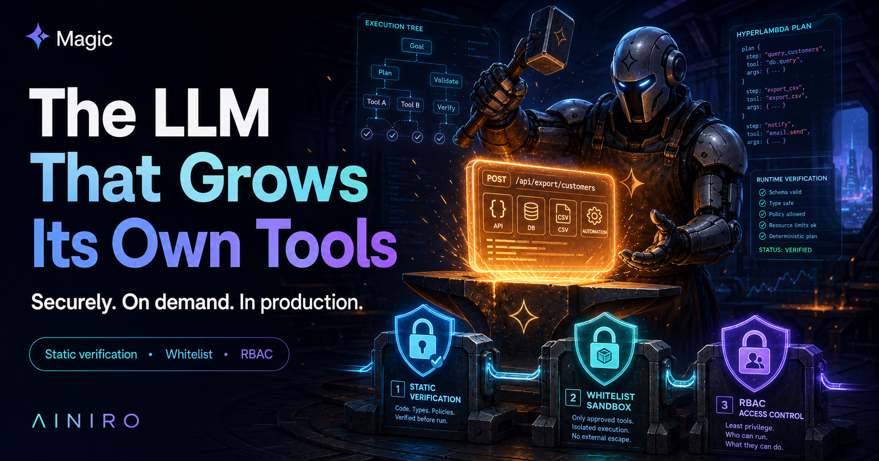 The Only LLM on Earth That Grows Its Own Tools — Securely, On Demand, In Production