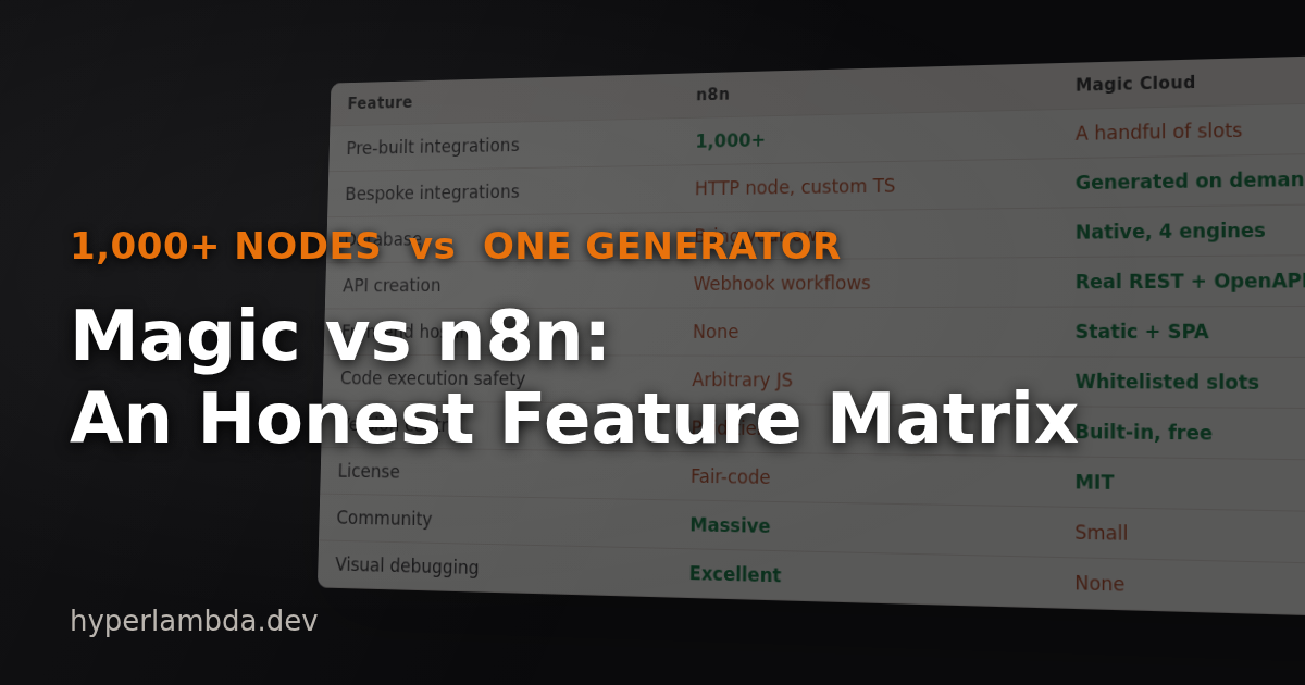 Magic vs n8n: An Honest Feature Matrix