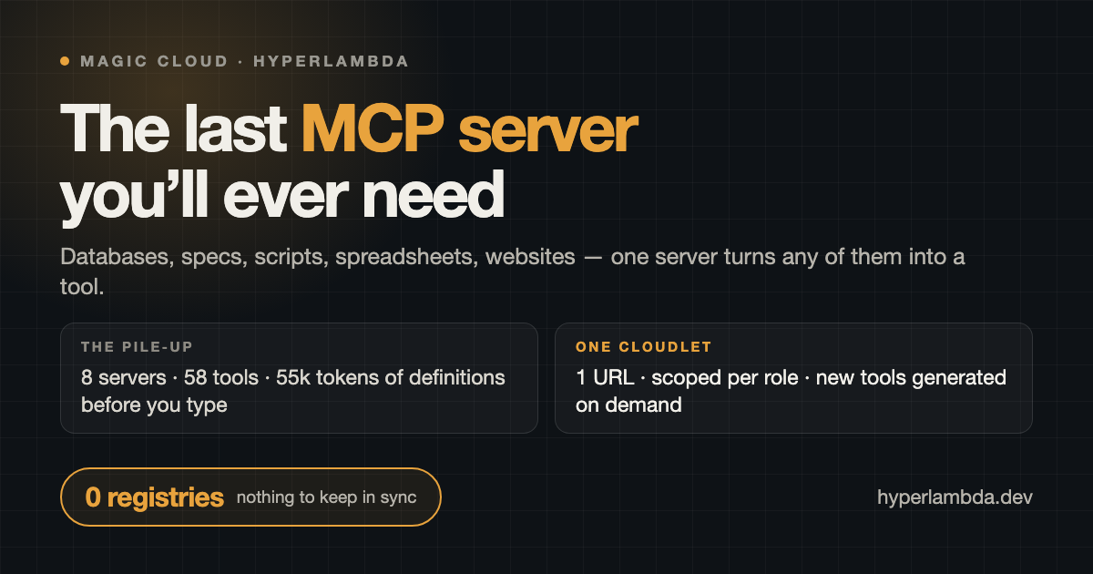 The Last MCP Server You'll Ever Need