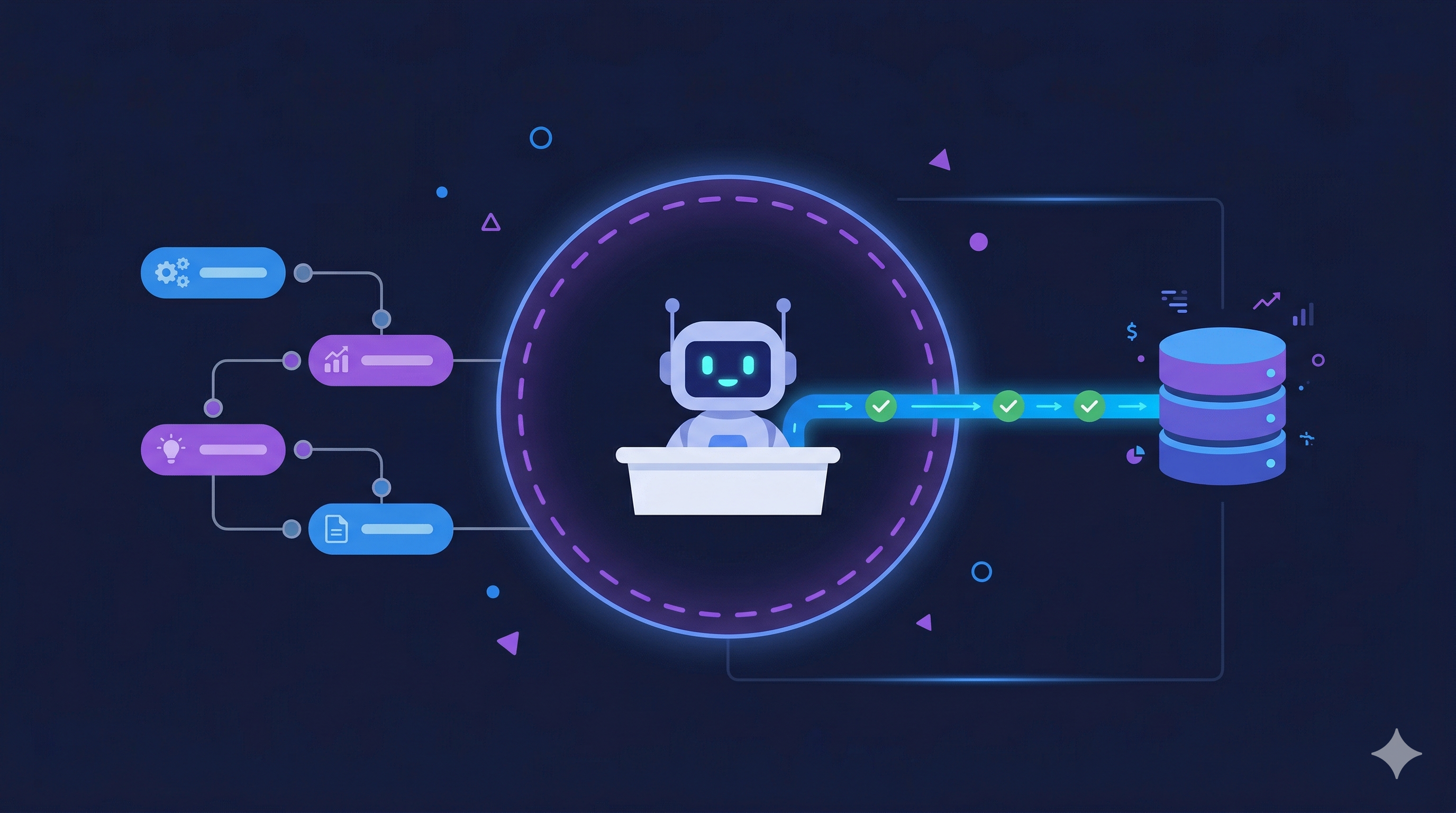 AI agent safely connecting to legacy systems through controlled database access